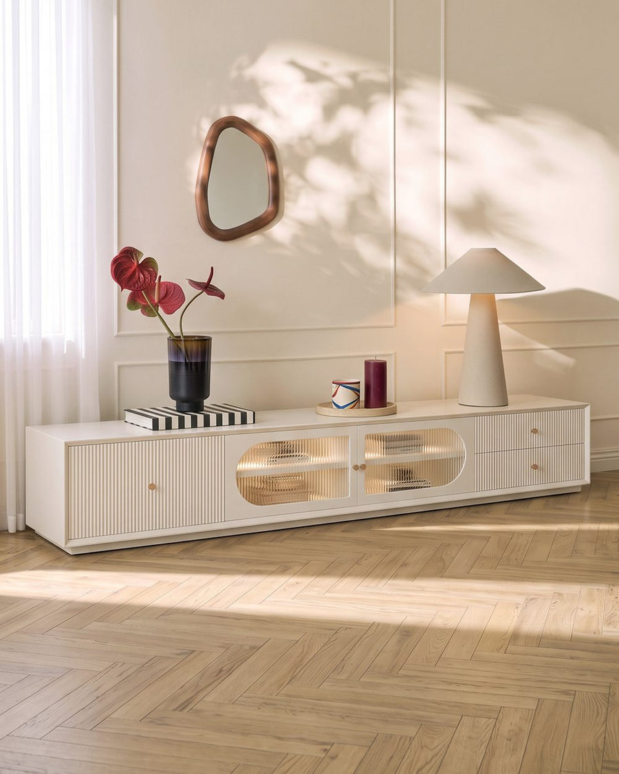 Davinia TV Stand, Davinia Living Room Set, White 产品图 10