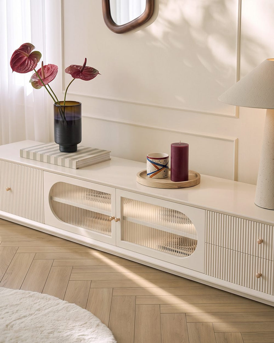 Davinia TV Stand, Davinia Living Room Set, White 产品图 14