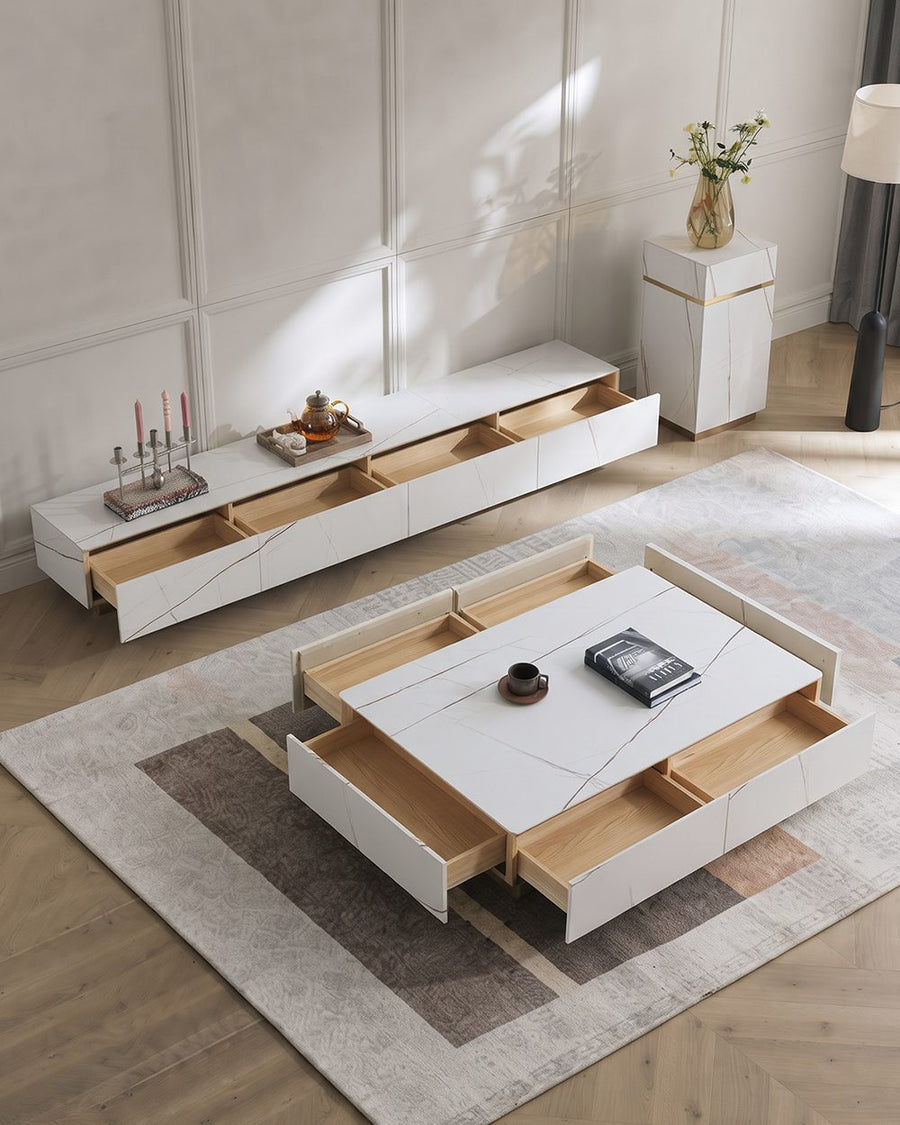 Demelza Coffee Table, Gold Base, Sintered Stone 产品图 20