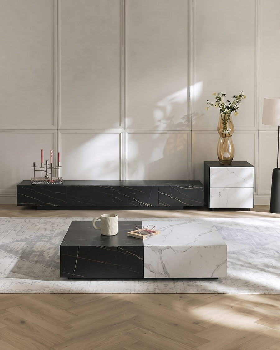 Demelza Coffee Table, Gold Base, Sintered Stone 产品图 24