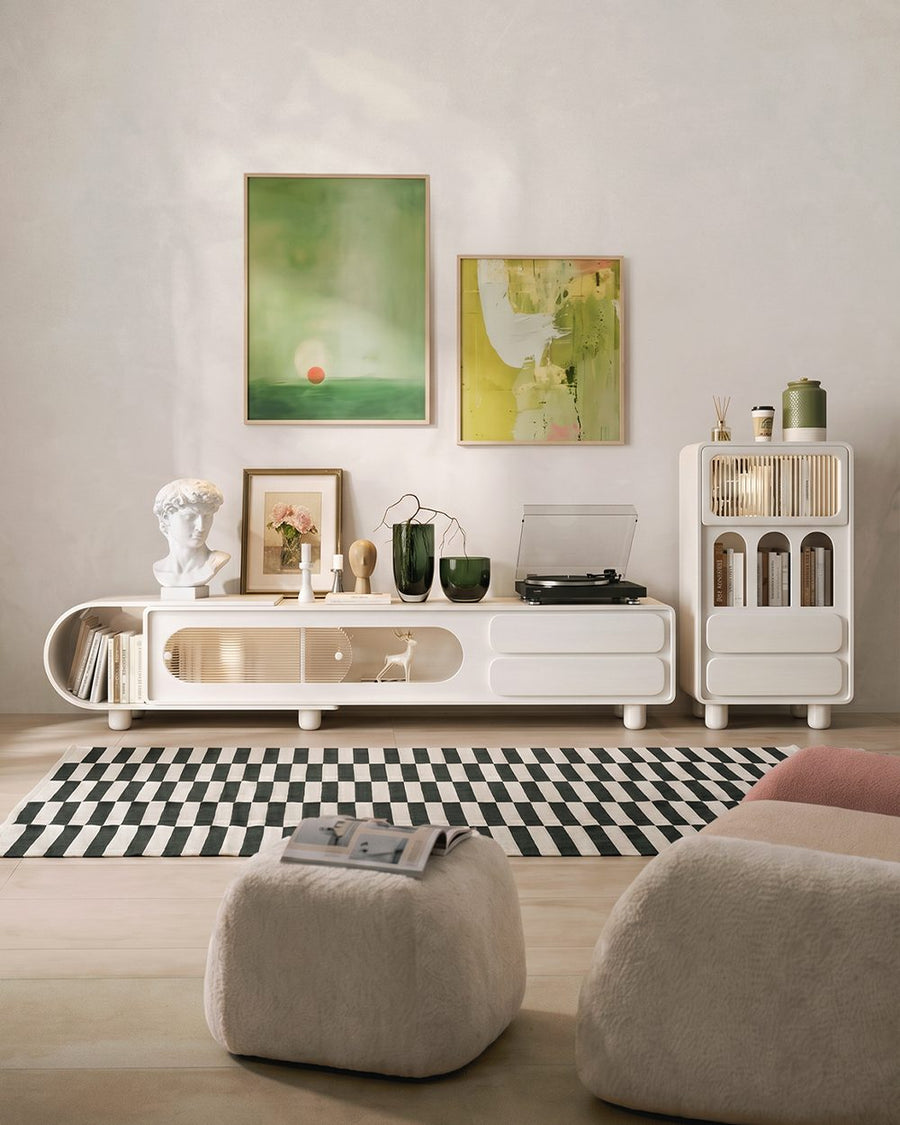 Murphy TV Stand with Sideboard, Murphy Living Room Set, Cream 产品图 9