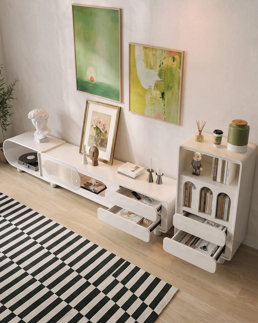 Murphy TV Stand with Sideboard, Murphy Living Room Set, Cream 产品图 12