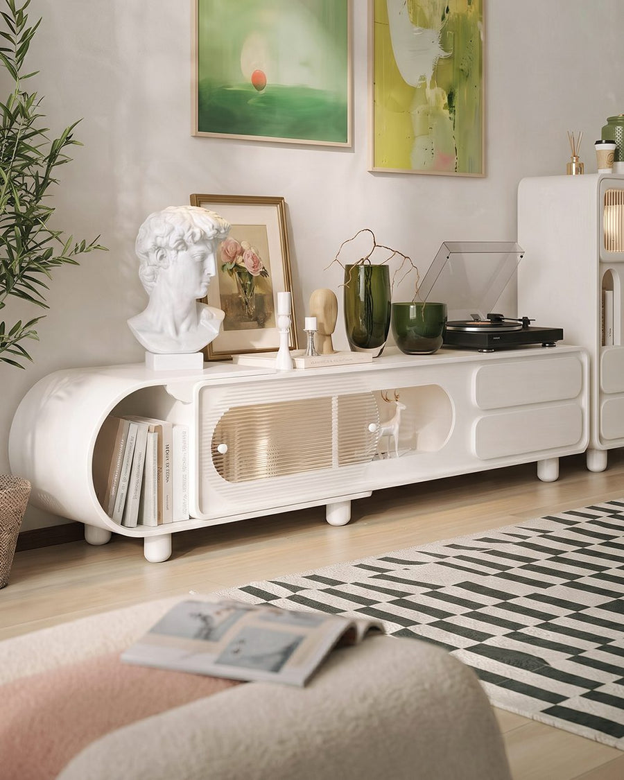 Murphy TV Stand with Sideboard, Murphy Living Room Set, Cream 产品图 13