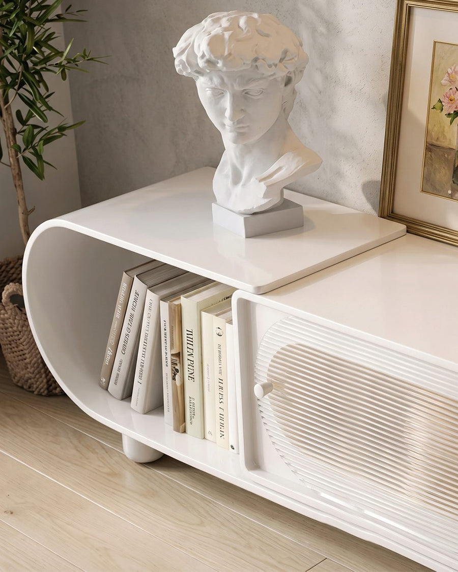 Murphy TV Stand with Sideboard, Murphy Living Room Set, Cream 产品图 14