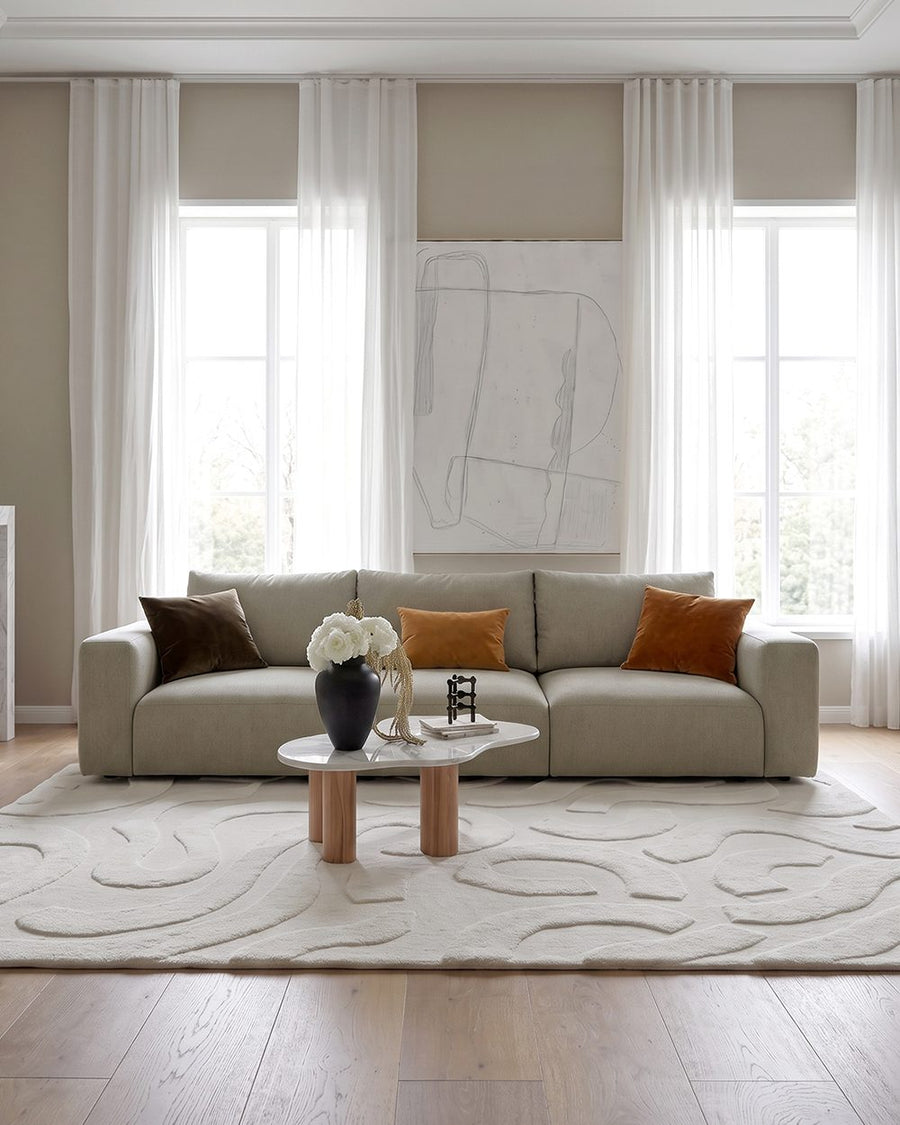 Horatio Three Seater Sofa, Linen 产品图 10