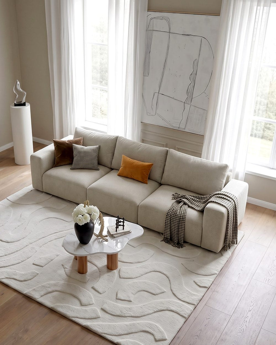Horatio Three Seater Sofa, Linen 产品图 11