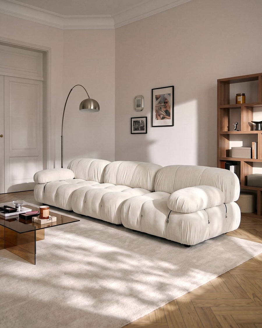 B&B Camaleonda Style Three Seater Corner Sofa, White, Boucle 产品图 21