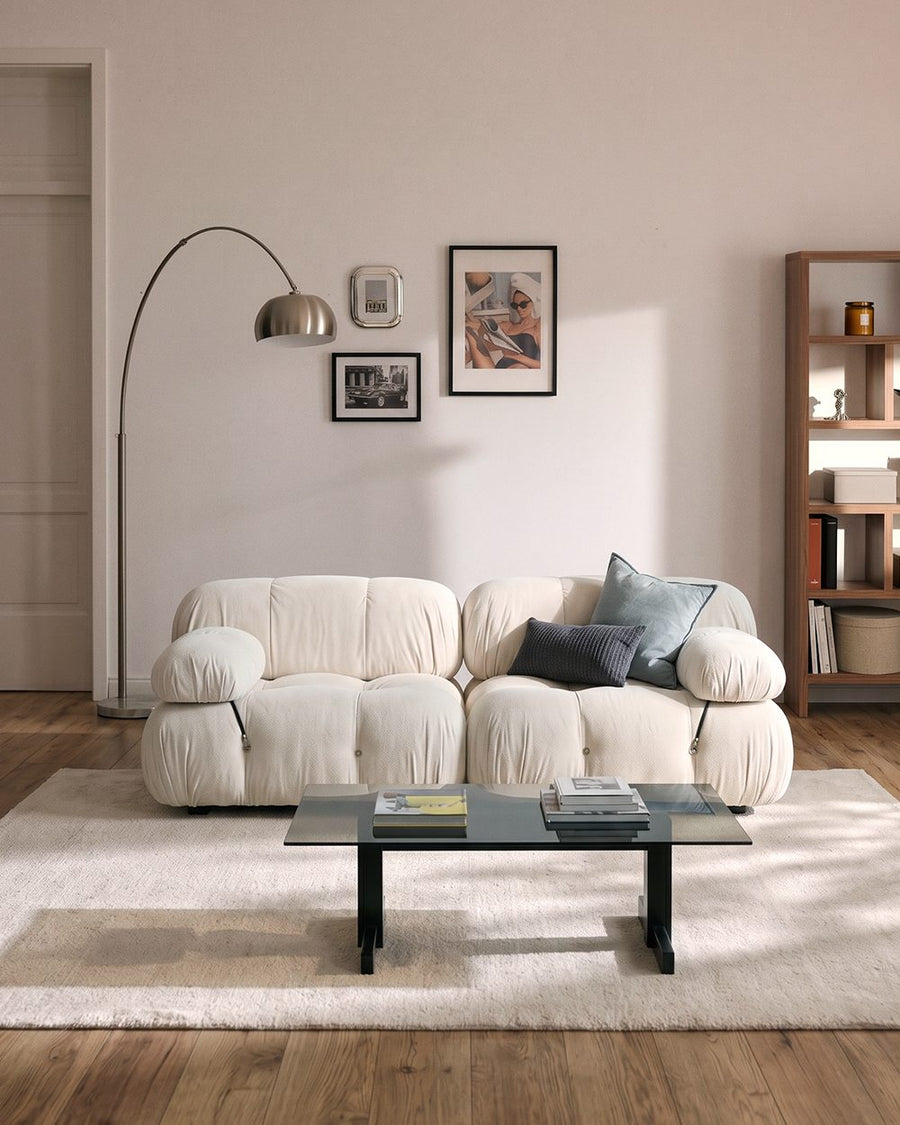B&B Camaleonda Style Three Seater Corner Sofa, White, Boucle 产品图 26