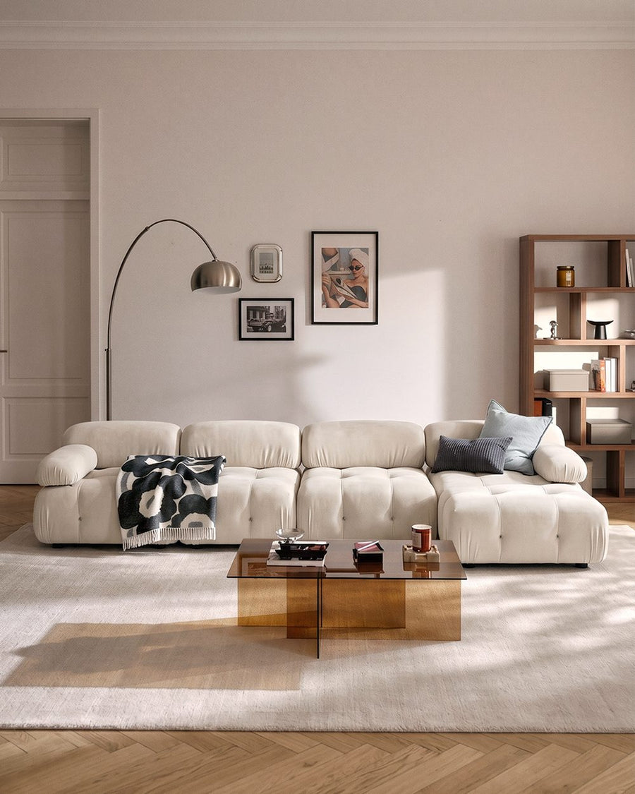 B&B Camaleonda Style Three Seater Corner Sofa, White, Boucle 产品图 27