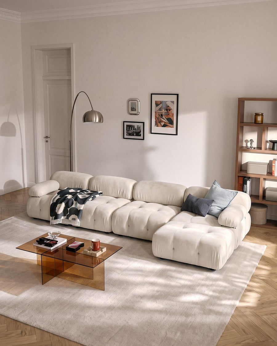 B&B Camaleonda Style Three Seater Corner Sofa, White, Boucle 产品图 28