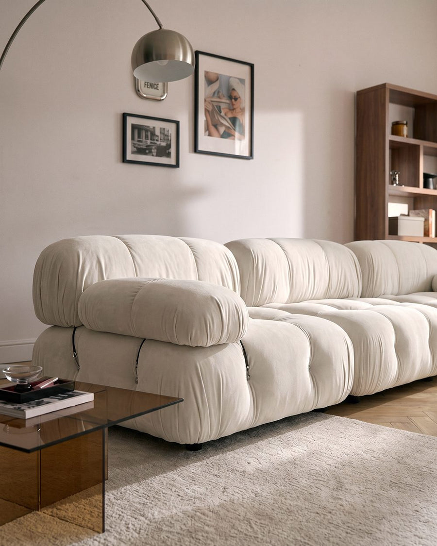 B&B Camaleonda Style Three Seater Corner Sofa, White, Boucle 产品图 30