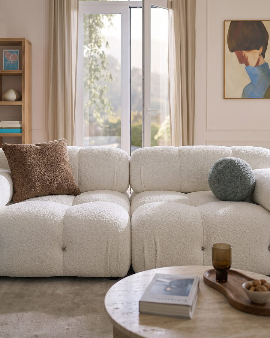 B&B Camaleonda Style Three Seater Corner Sofa, White, Boucle 产品图 24