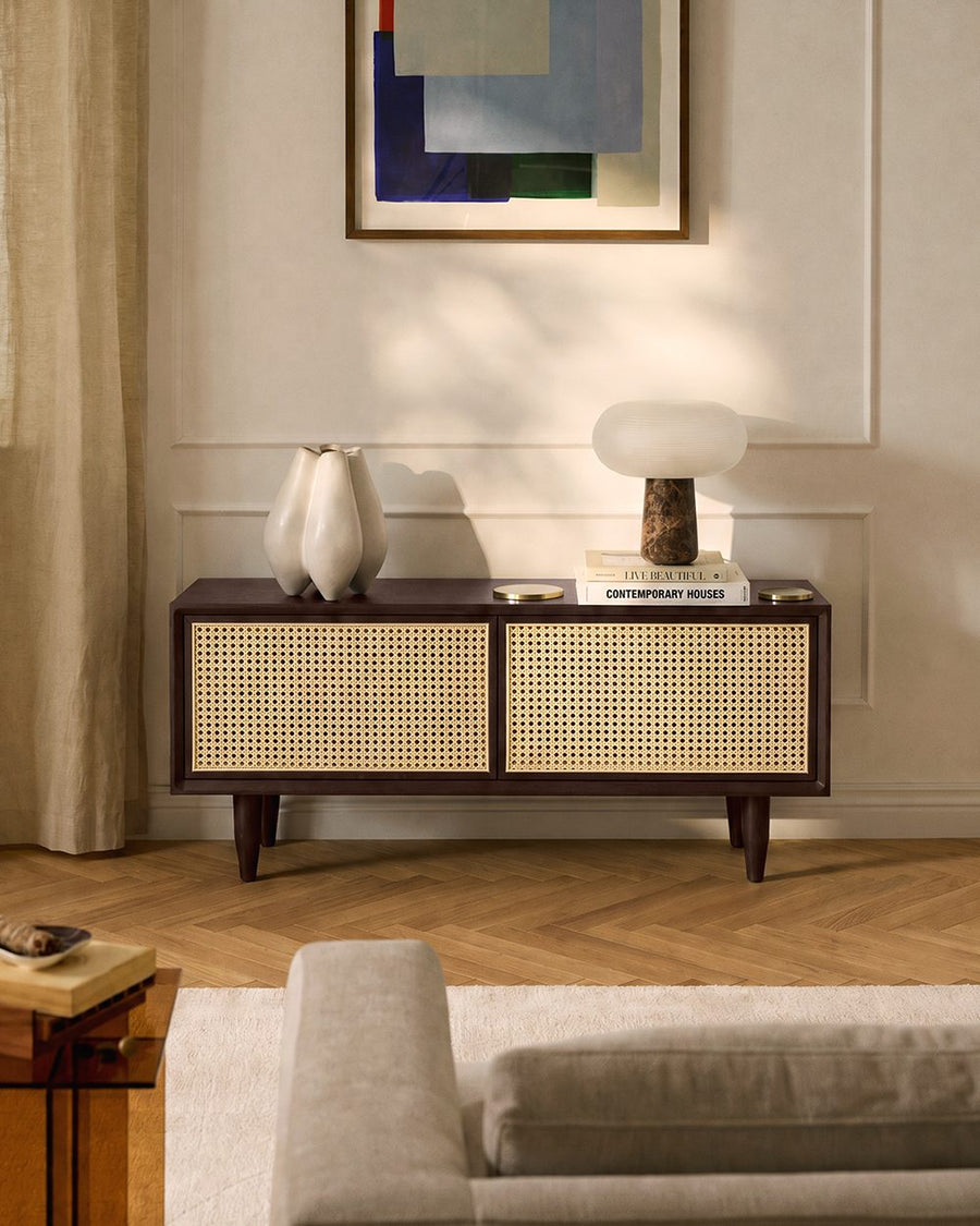 Tawny Rattan TV Stand, Wood 产品图 7