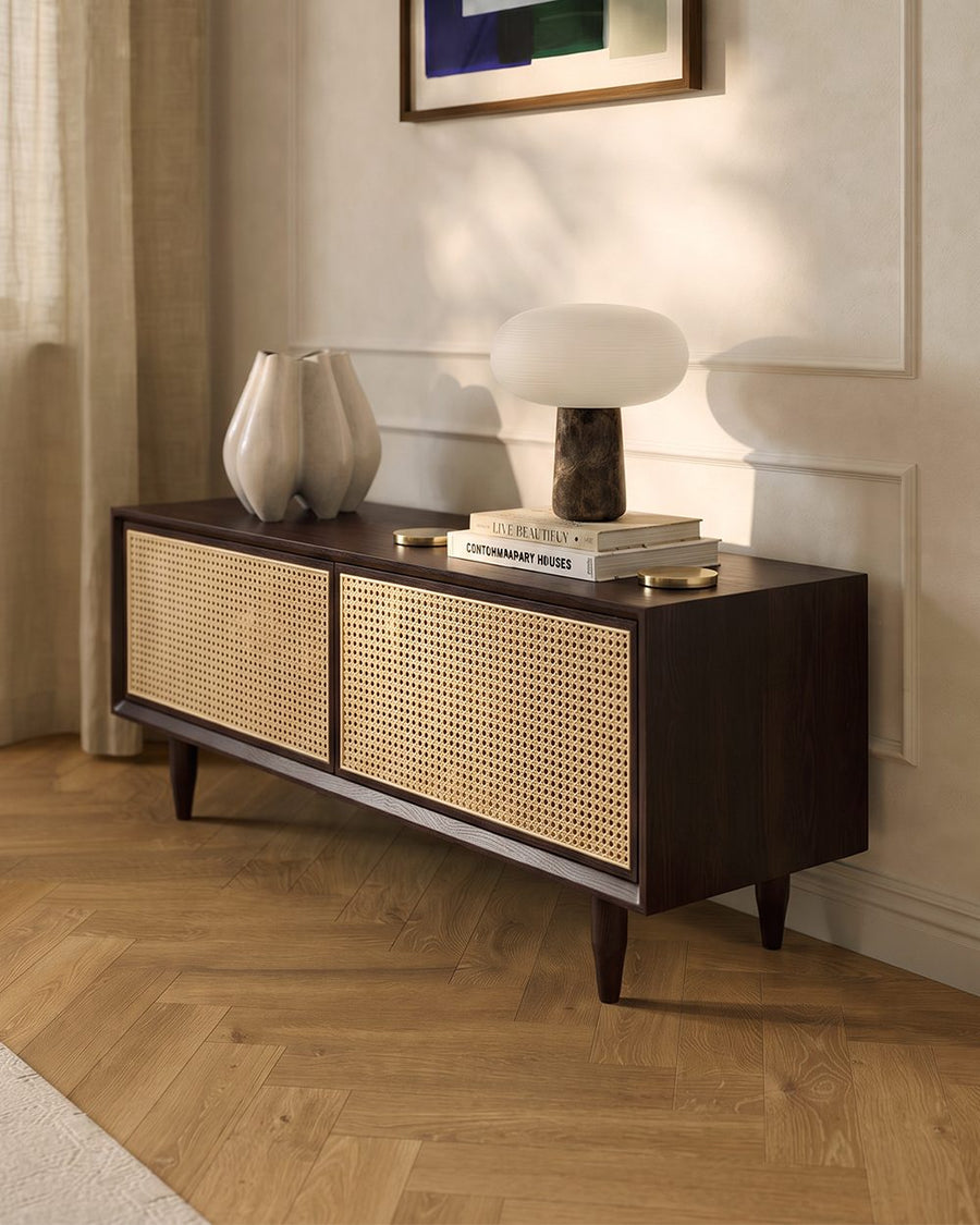 Tawny Rattan TV Stand, Wood 产品图 8