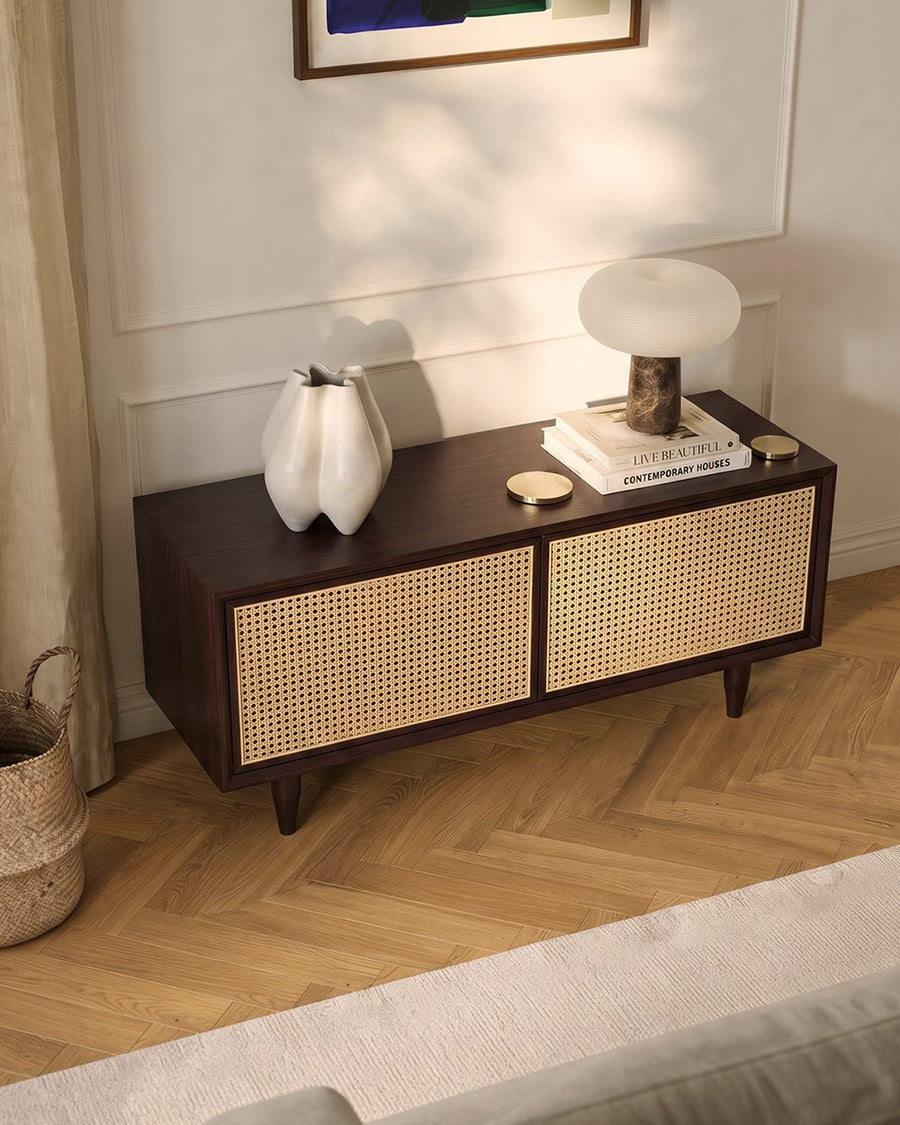 Tawny Rattan TV Stand, Wood 产品图 9