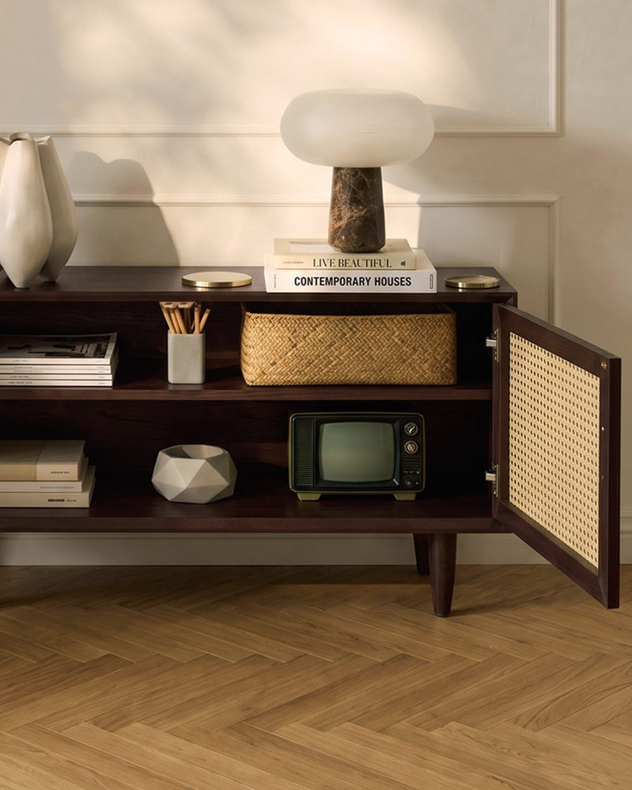 Tawny Rattan TV Stand, Wood 产品图 11