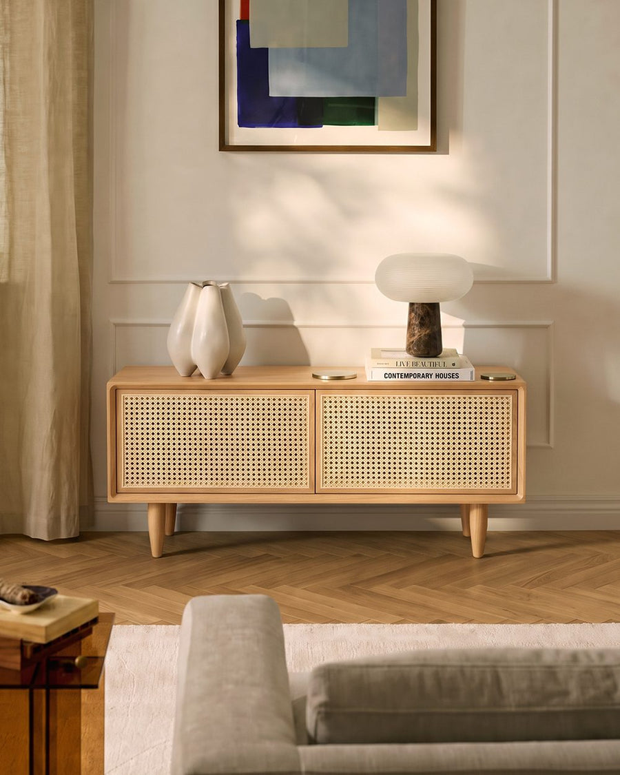 Tawny Rattan TV Stand, Wood 产品图 13
