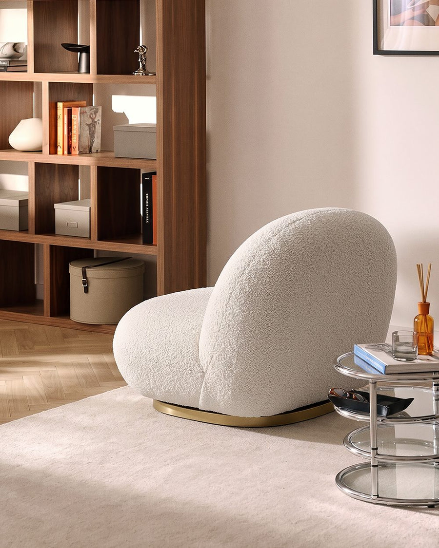 Gubi Pacha Chair, Accent Chair, Boucle With Gold Base 产品图 15