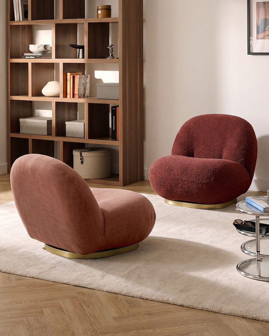 Gubi Pacha Chair, Accent Chair, Boucle With Gold Base 产品图 18