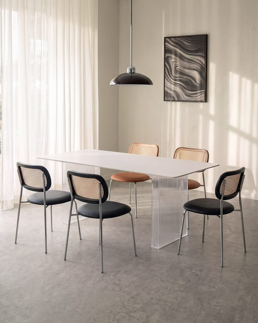 Leonie White Dining Table, Acrylic 产品图 10