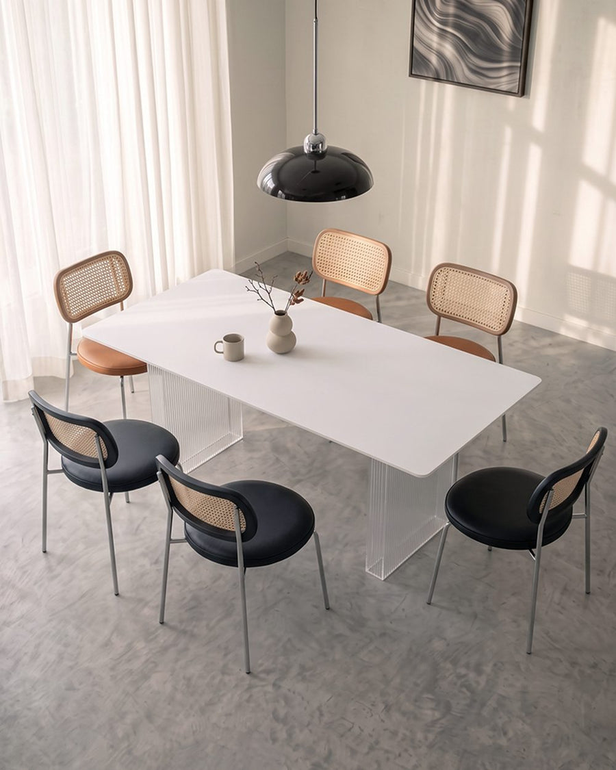 Leonie White Dining Table, Acrylic 产品图 11
