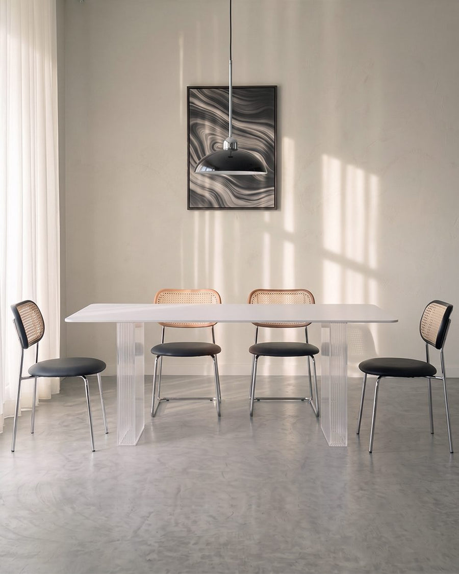 Leonie White Dining Table, Acrylic 产品图 12
