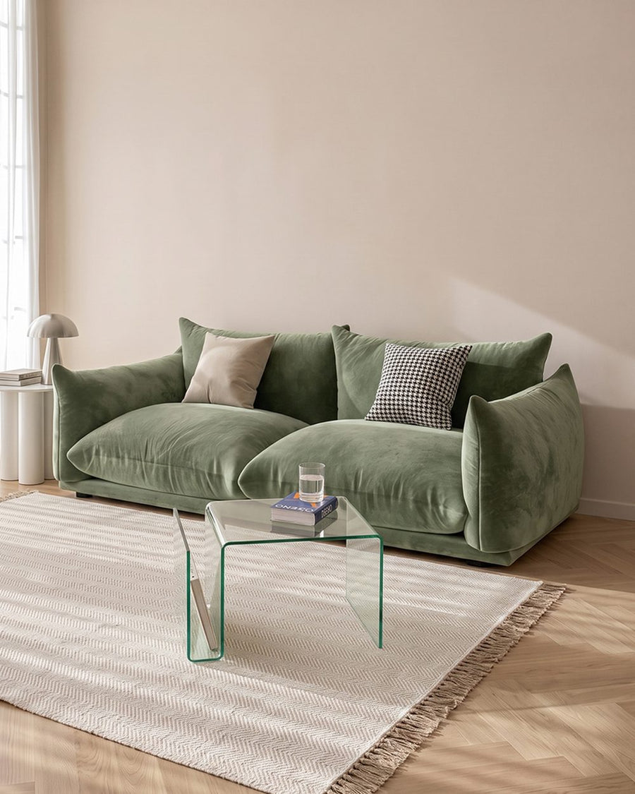 Editha Two Seater Sofa, Three Seater Sofa, Four Seater Sofa, Green Velvet 产品图 21