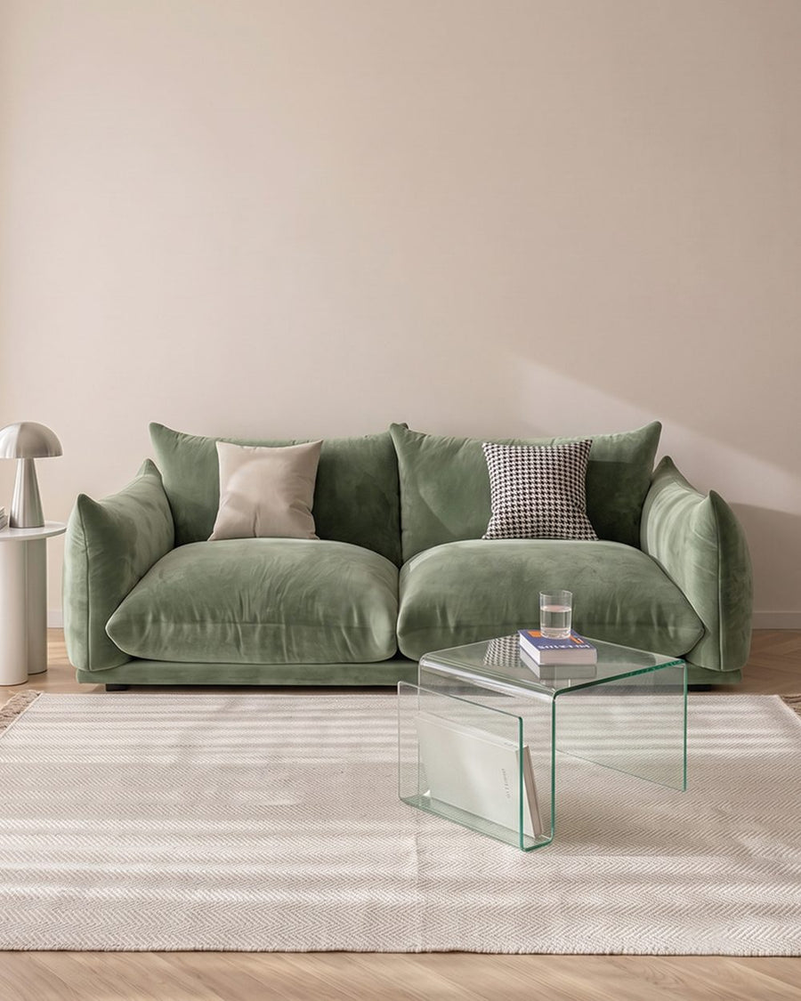 Editha Two Seater Sofa, Three Seater Sofa, Four Seater Sofa, Green Velvet 产品图 22