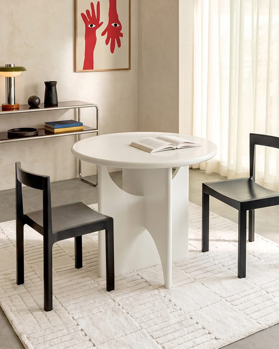 Alen Round Dining Table, White 产品图 10