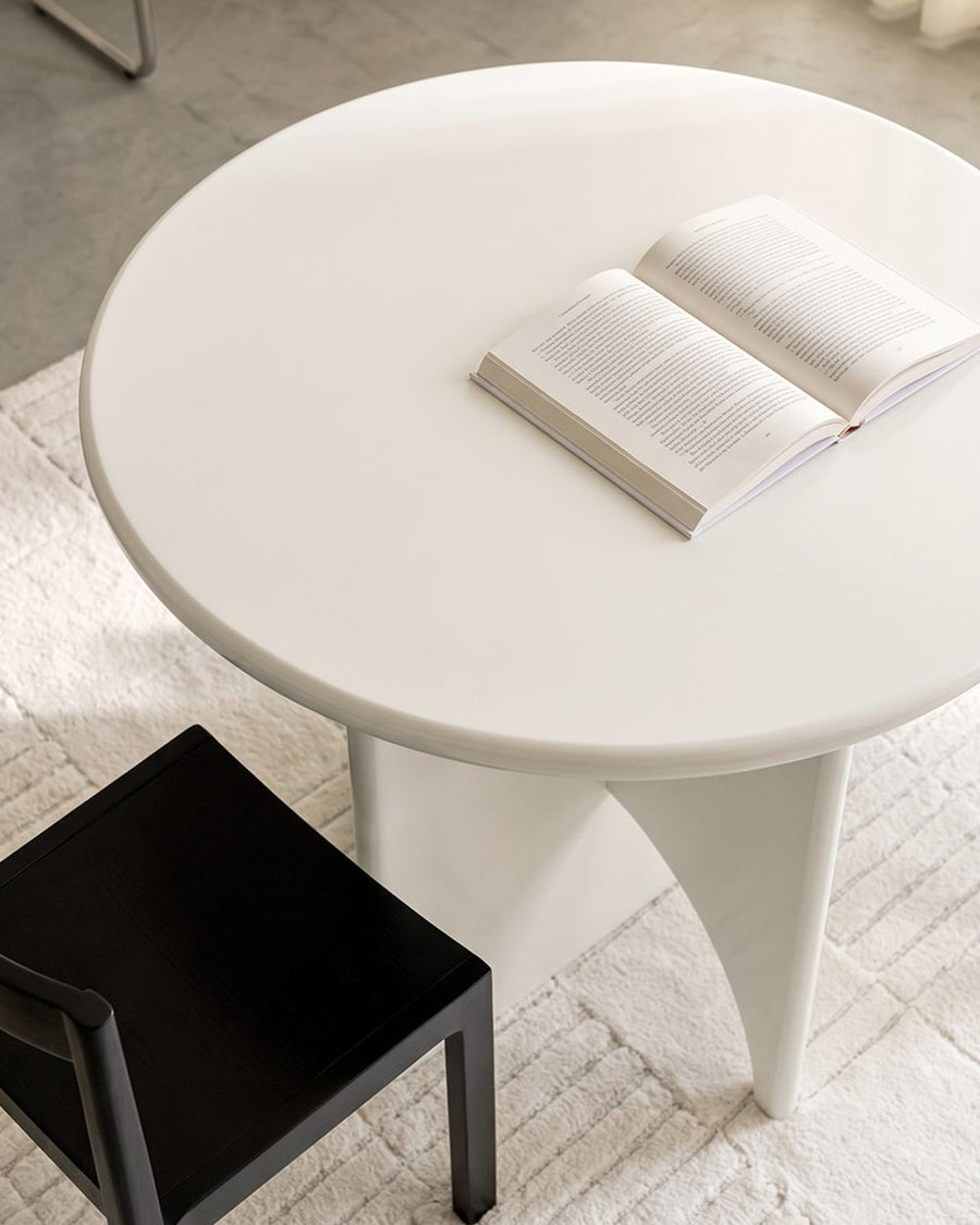 Alen Round Dining Table, White 产品图 14