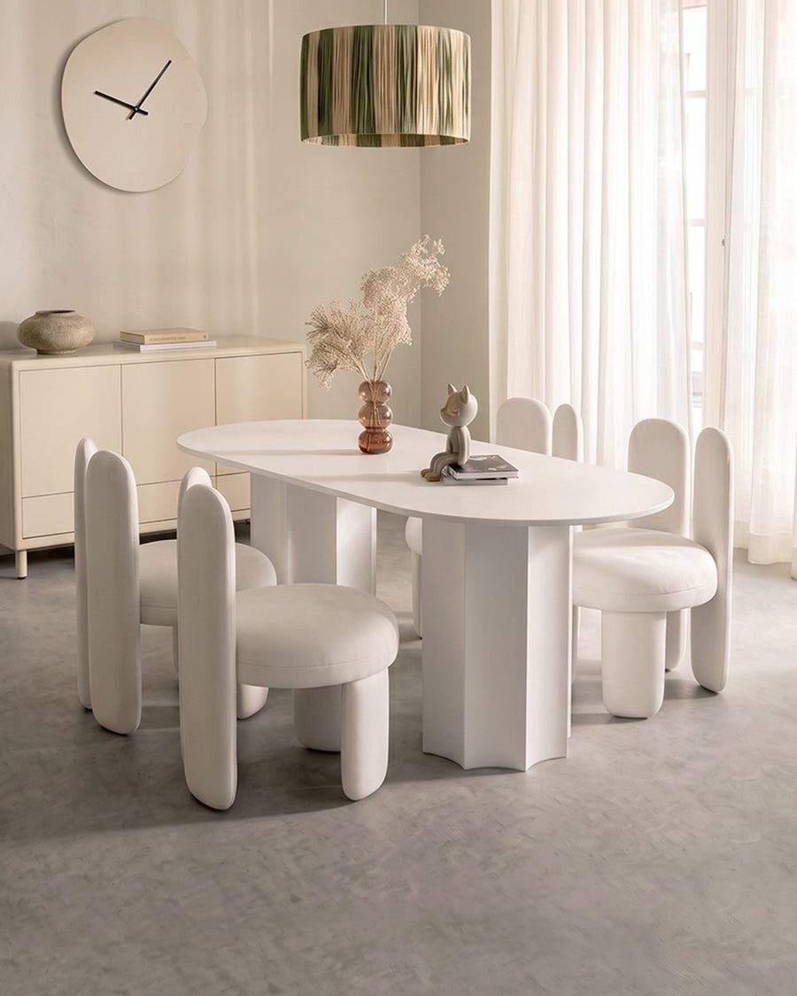 Nordic Style Dining Table Combination, White 产品图 12