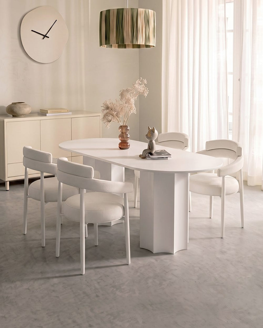 Nordic Style Dining Table Combination, White 产品图 14