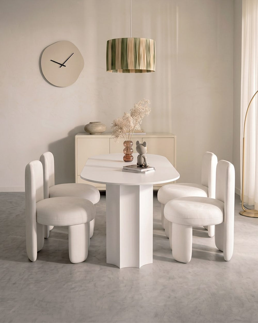 Nordic Style Dining Table Combination, White 产品图 15