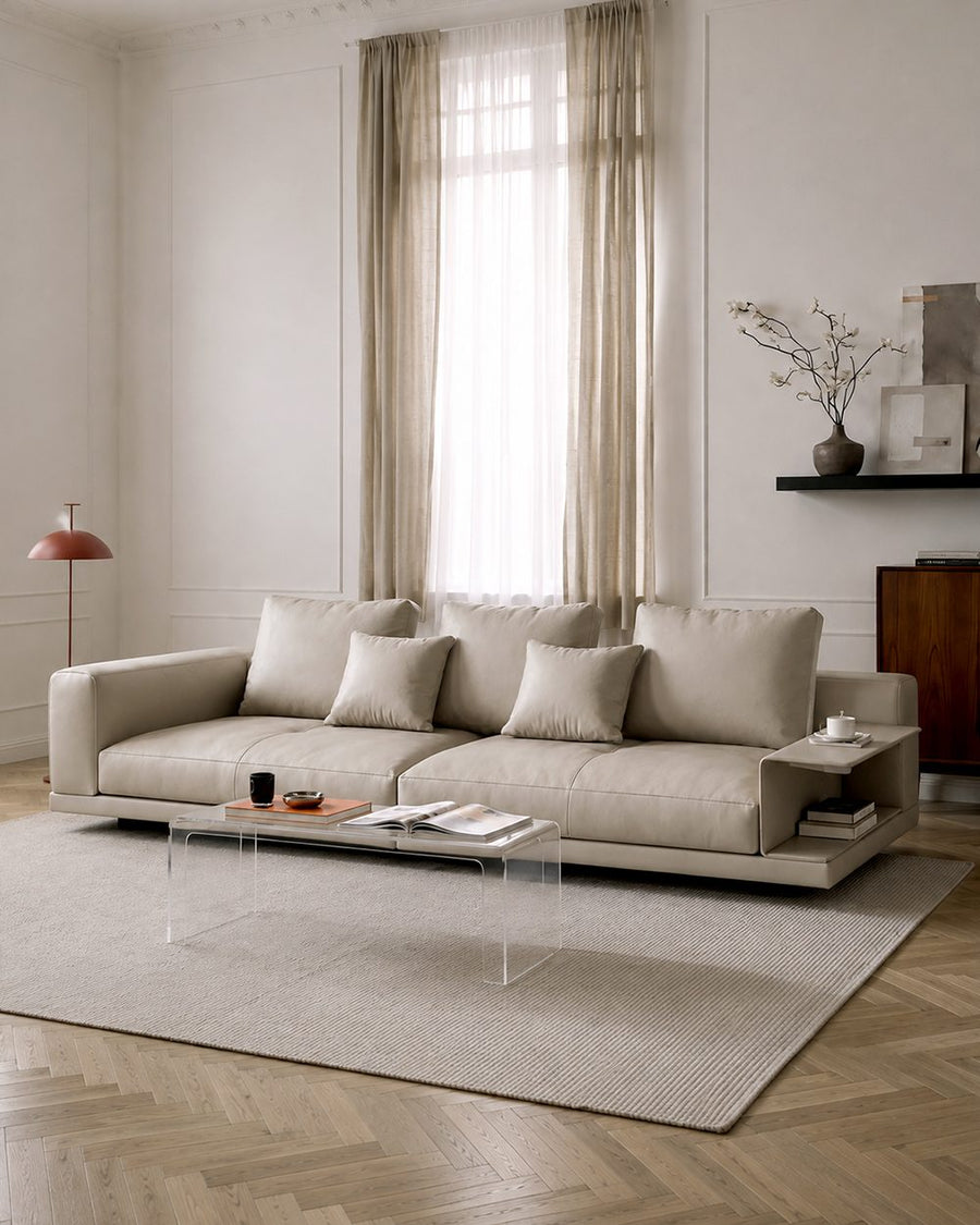 Gail Three Seater, Four Seater Sofa With Storage, Real Leather 产品图 12
