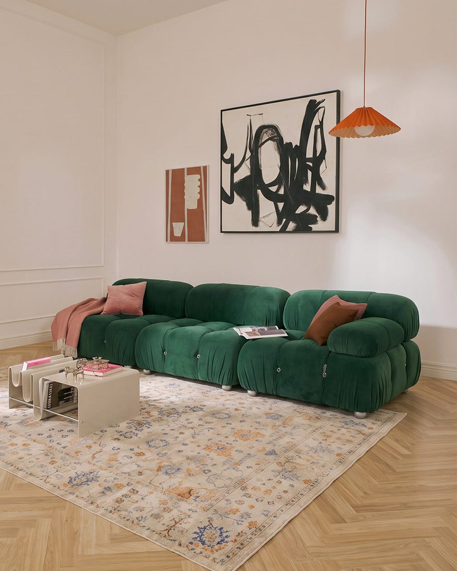 Green B&B Camaleonda Style Three Seater Sofa, Velvet 产品图 9