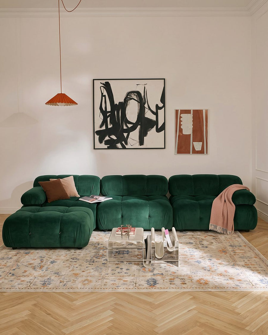 Green B&B Camaleonda Style Three Seater Sofa, Velvet 产品图 11
