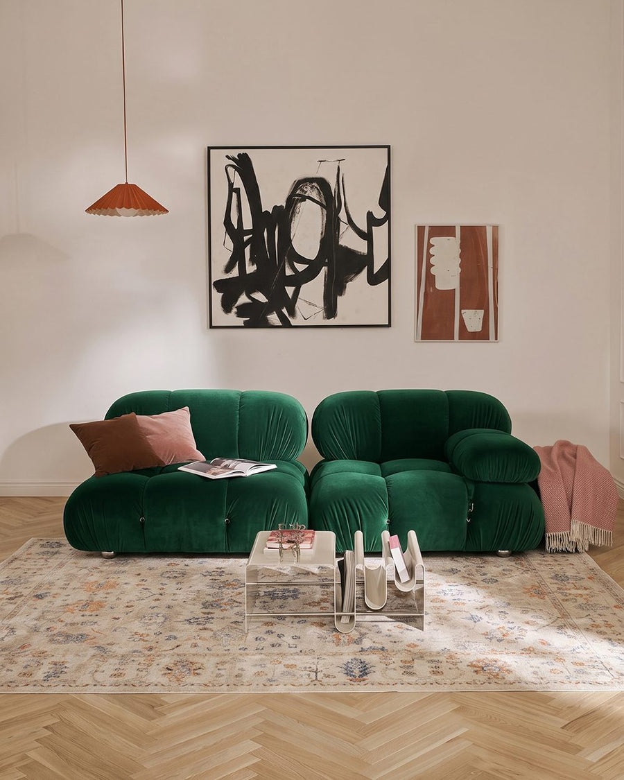 Green B&B Camaleonda Style Three Seater Sofa, Velvet 产品图 12