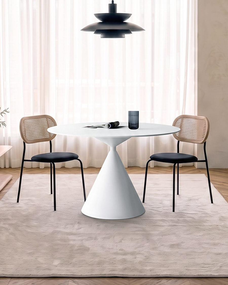 Calvin Cone Round Dining Table, White 产品图 12