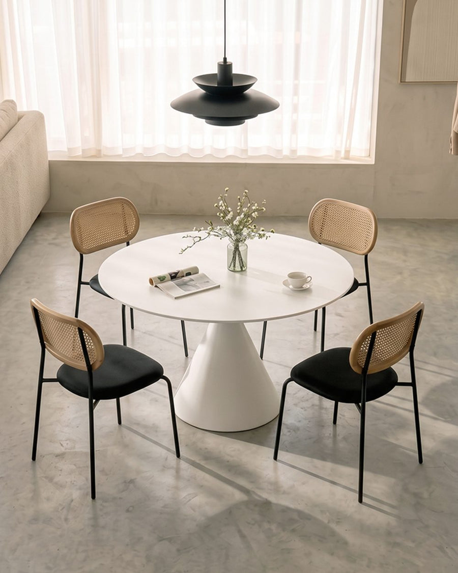 Calvin Cone Round Dining Table, White 产品图 10
