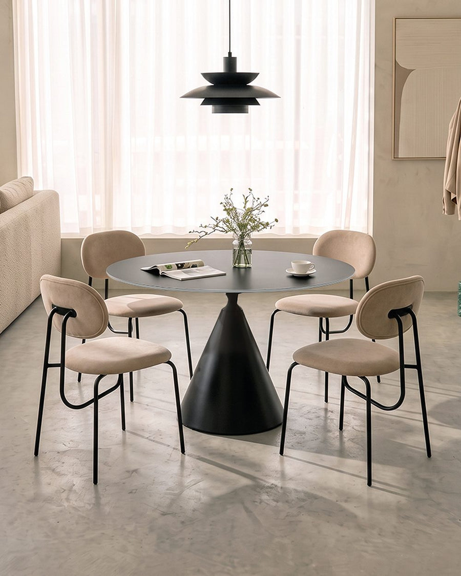 Calvin Cone Round Dining Table, White 产品图 11