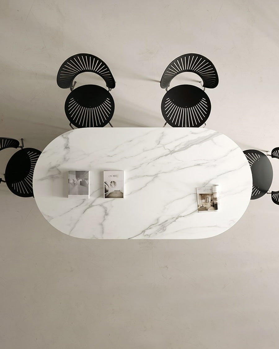 Dwight Dining Table, Black & White 产品图 12