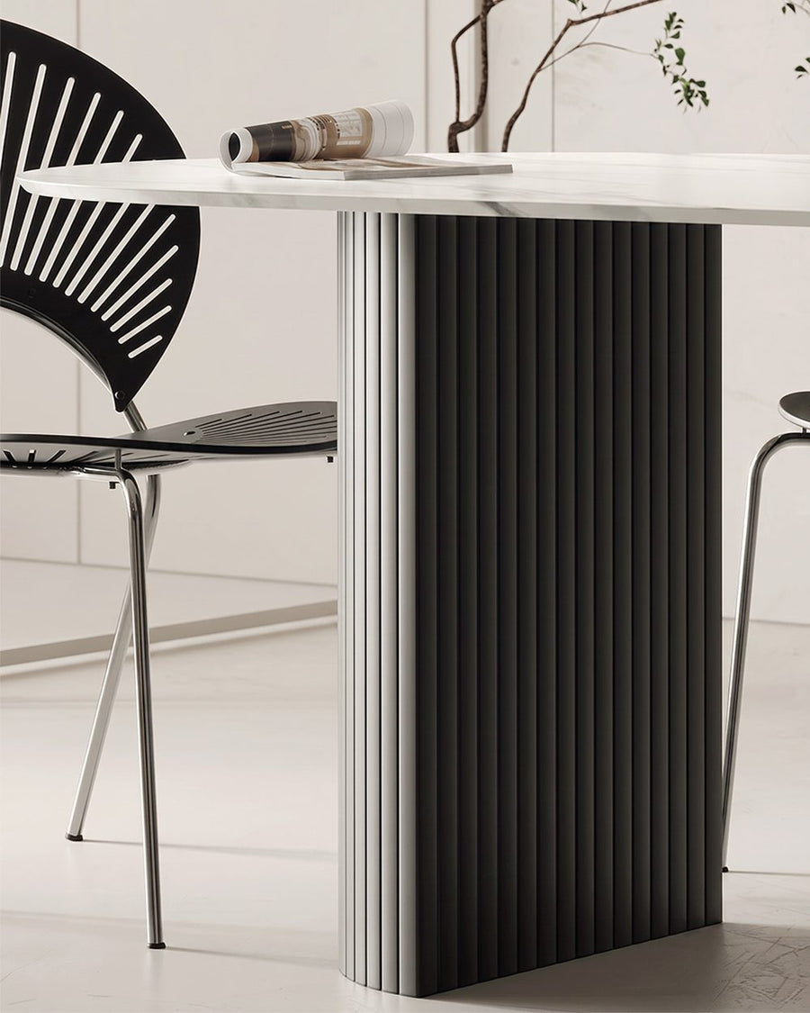 Dwight Dining Table, Black & White 产品图 15