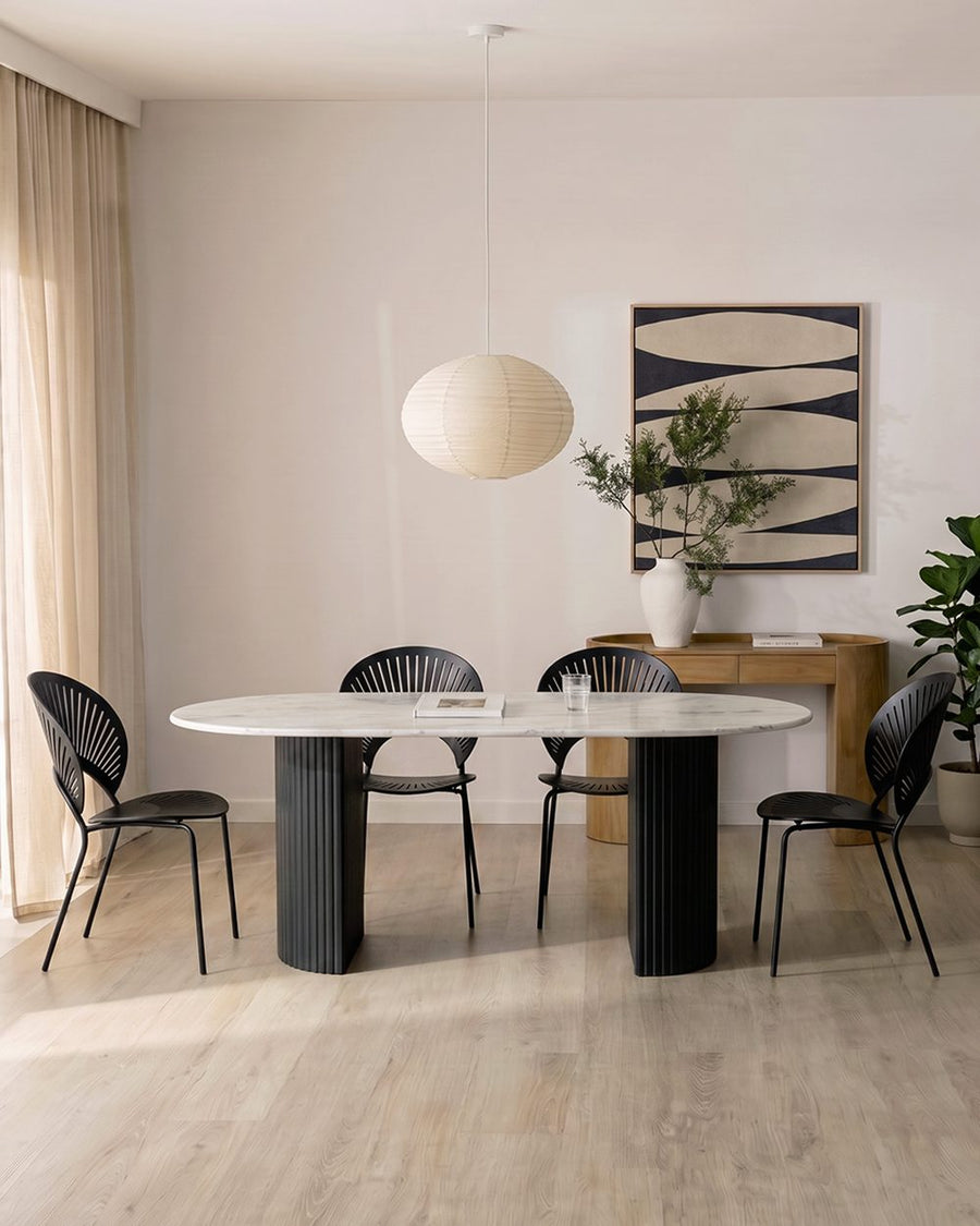 Dwight Dining Table, Black & White 产品图 11