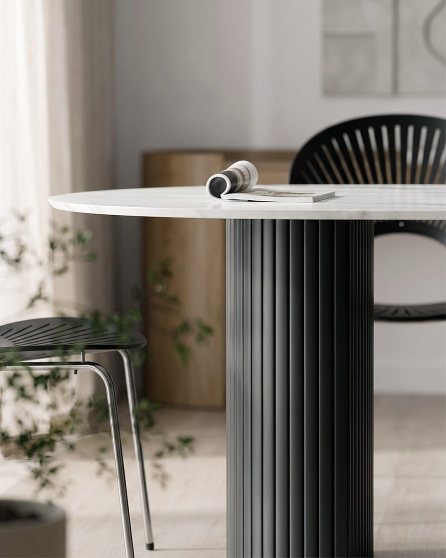 Dwight Dining Table, Black & White 产品图 14