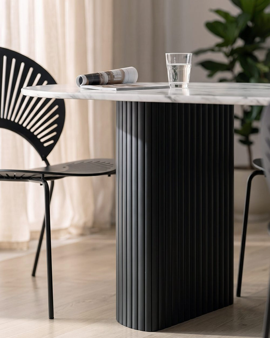 Dwight Dining Table, Black & White 产品图 15