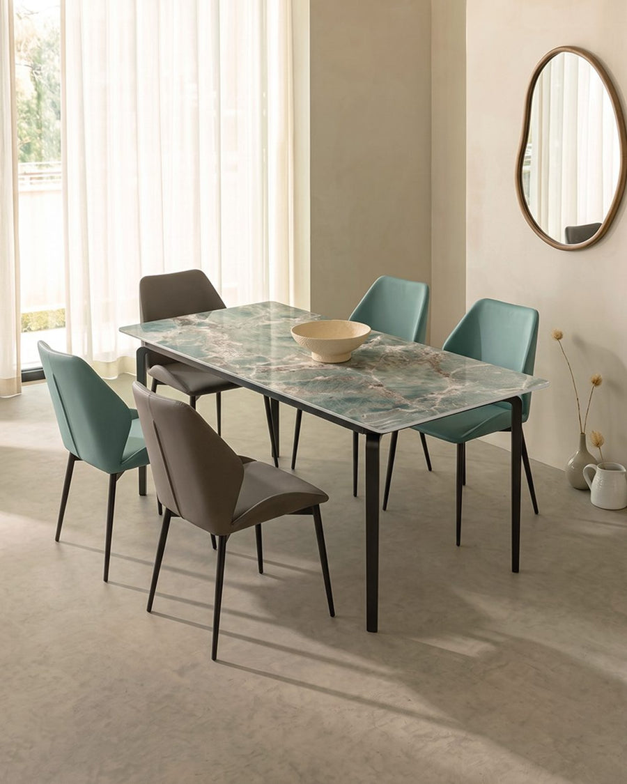 Gareth Dining Table, Marble & Carbon Steel 产品图 10