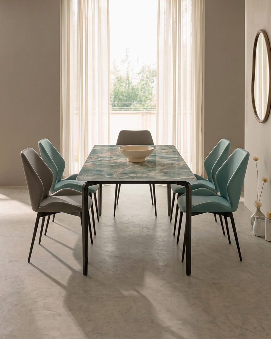 Gareth Dining Table, Marble & Carbon Steel 产品图 11
