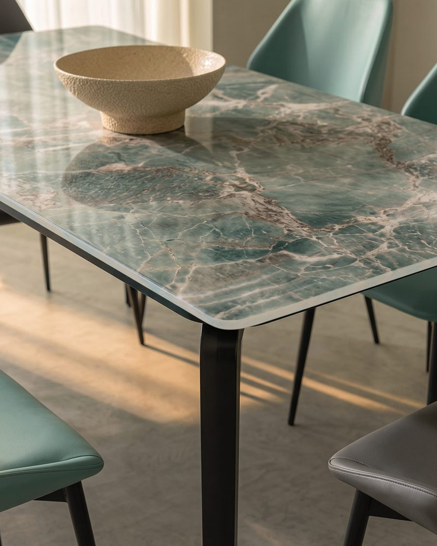 Gareth Dining Table, Marble & Carbon Steel 产品图 14