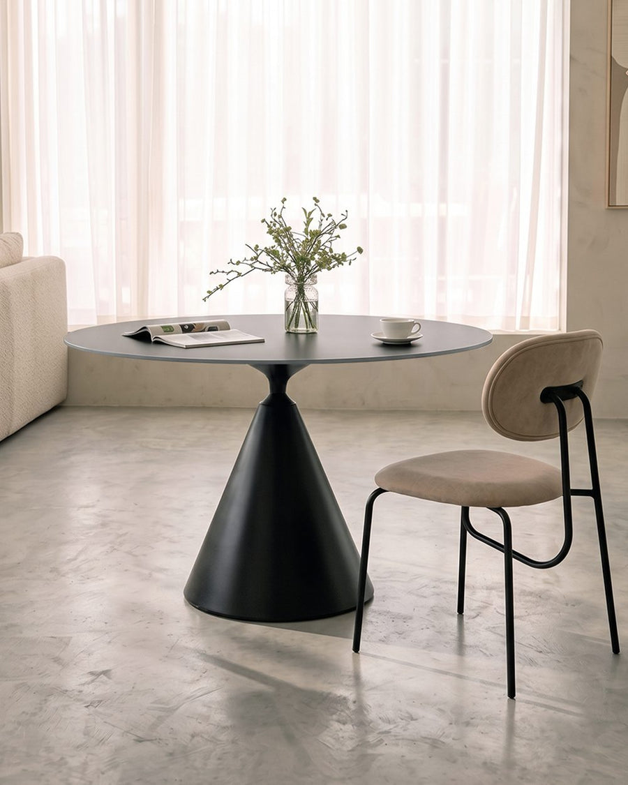 Calvin Cone Round Dining Table, Black 产品图 13