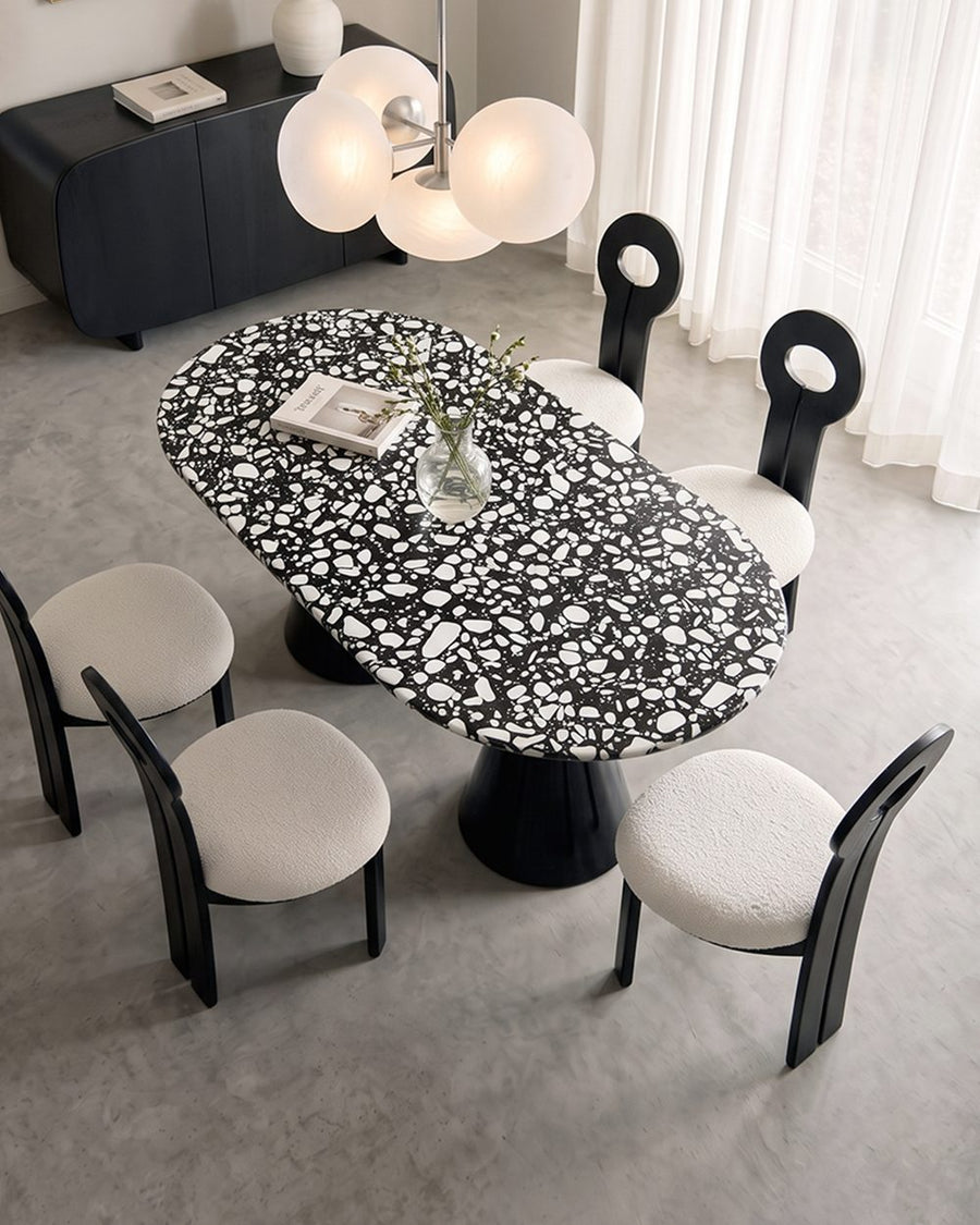 Gordon Dining Table, Black & Marble 产品图 13